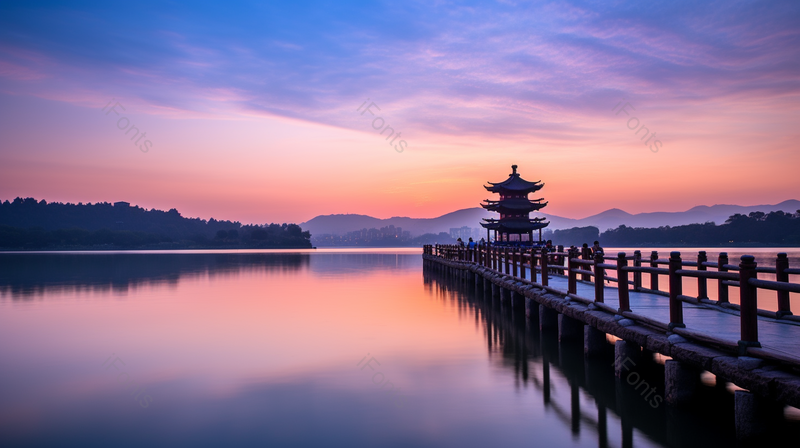 西湖夜景全景高清特写摄影图,高清,摄影图,摄影图片,图片大全,摄影图免费下载